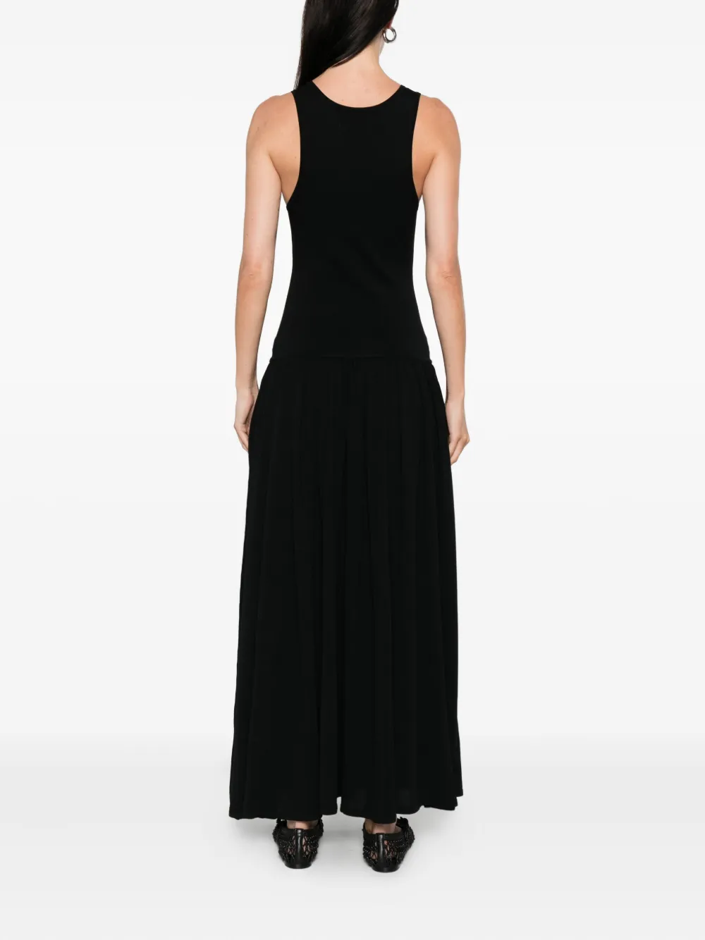 Loulou De Saison Jada Racer-back Gathered Maxi Dress In Purple