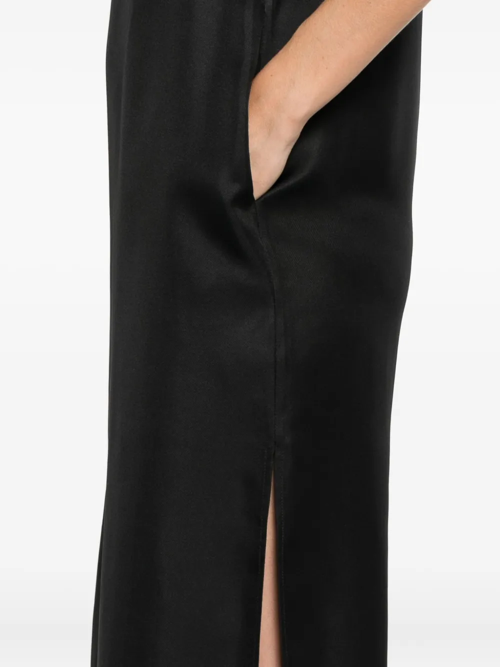 LouLou de Saison Mouwloze midi-jurk Zwart