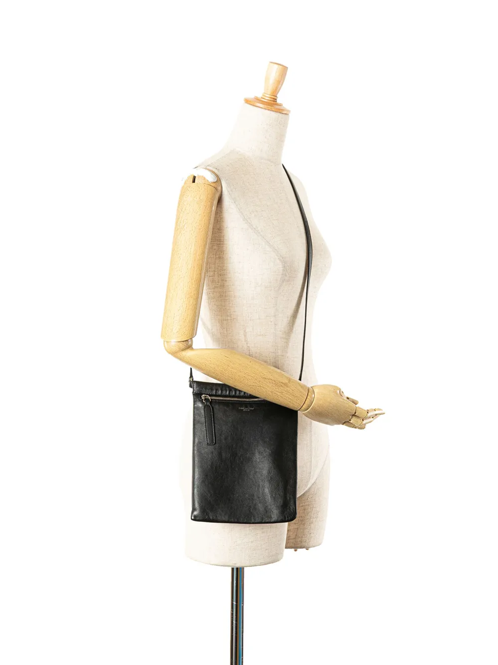 Pre-owned Saint Laurent 2021 Antiqued Lambskin Sid Flat Crossbody Bag