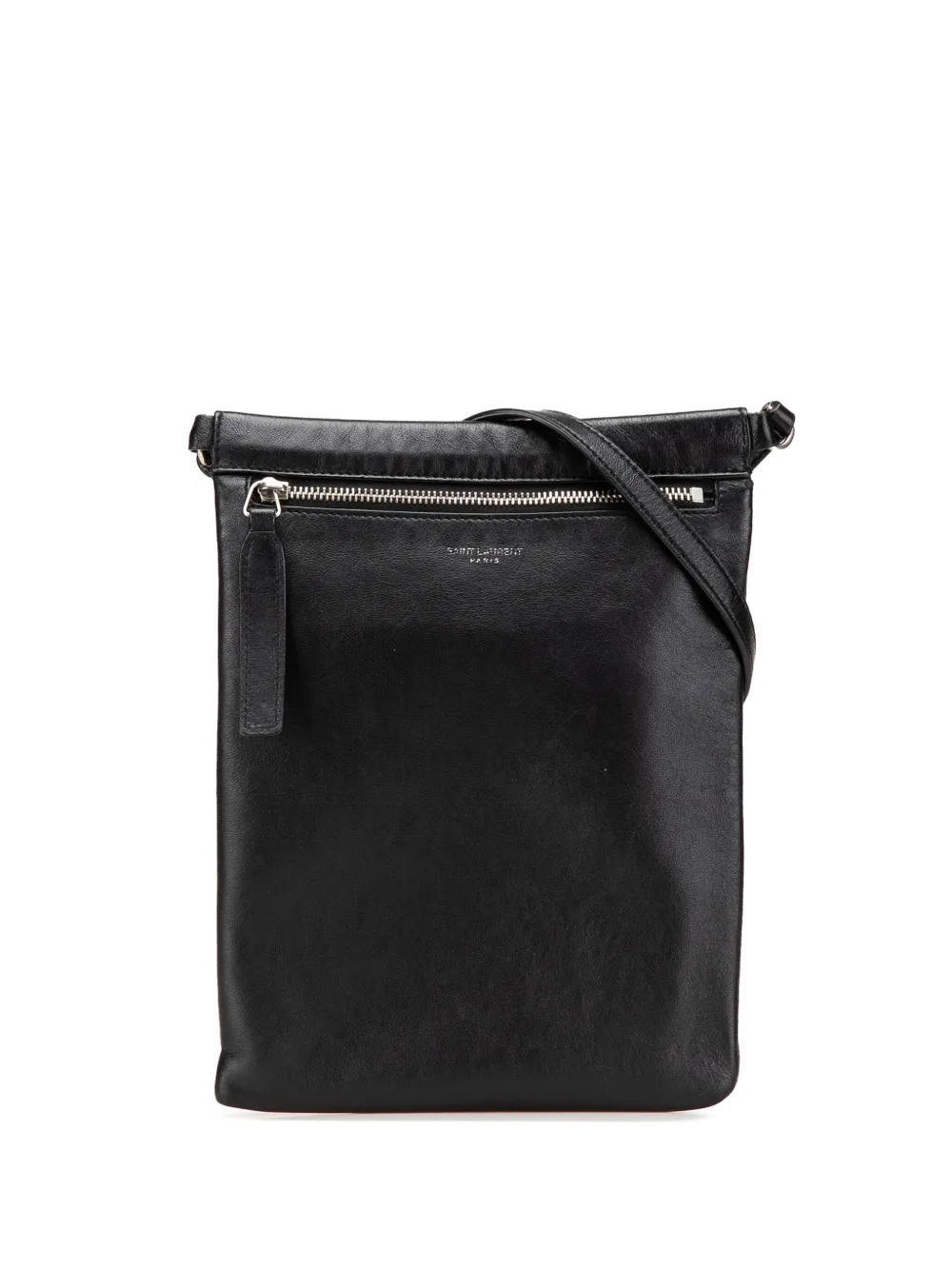 Saint Laurent Pre-Owned 2021 Antiqued Lambskin Sid Flat crossbody bag | Black | Image 1