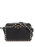 Valentino Garavani Pre-Owned 2000-2017 Leather Rockstud Flip Lock Camera Bag crossbody bag - Black