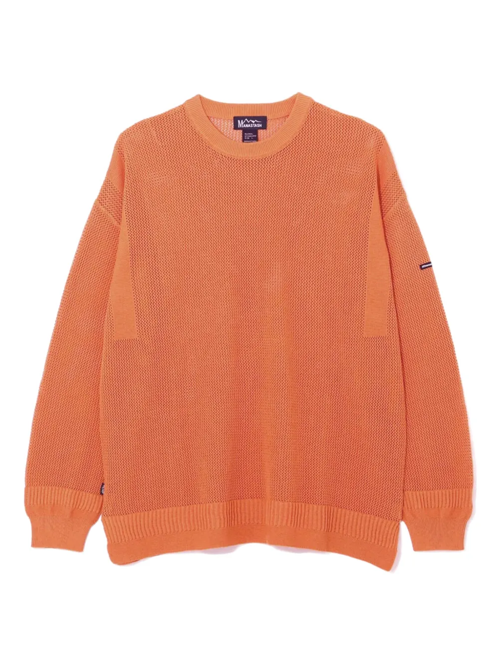 MANASTASH mesh-knit sweater | Orange | Image 1
