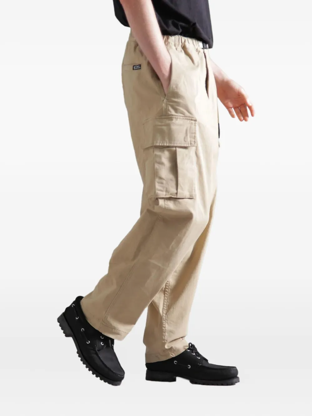 MANASTASH Broek met elastische taille en cargo zak Bruin
