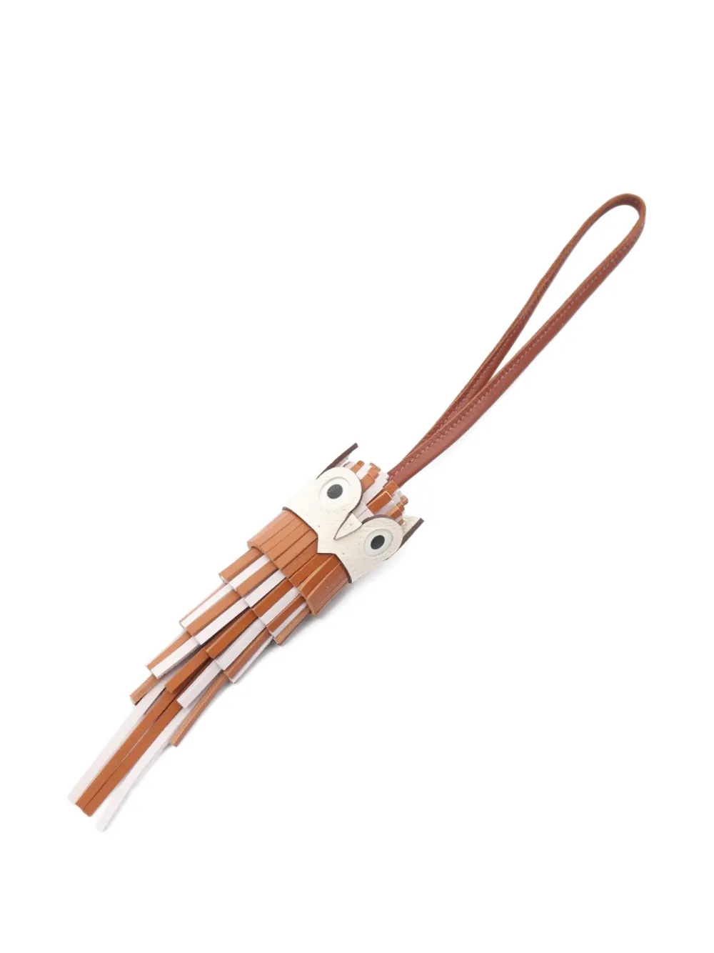 Hermès Pre-Owned 2025 Chouette bag charm - ブラウン Hermès Pre-Owned 2025 Chouette bag charm - ブラウン