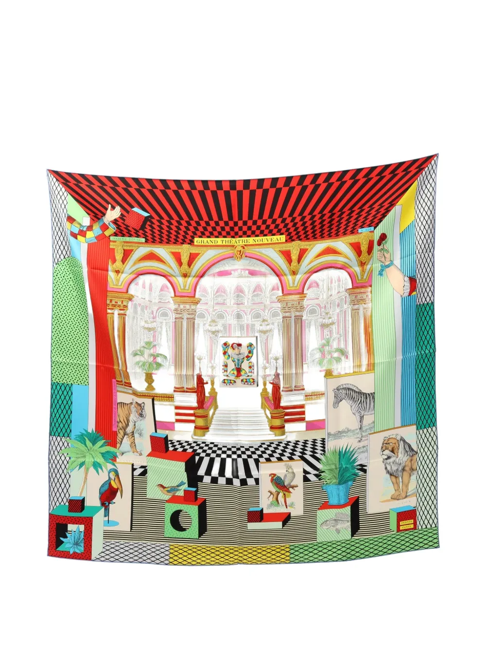 Hermès Pre-Owned 2020s Grand Theatre Nouveau scarf | Green | Image 1