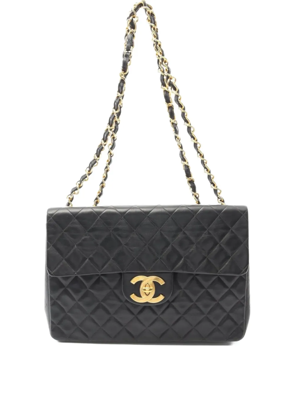 CHANEL Pre-Owned 1994-1996 デカマトラッセ 34 ショルダーバッグ - ブラック CHANEL Pre-Owned 1994-1996 デカマトラッセ 34 ショルダーバッグ - ブラック