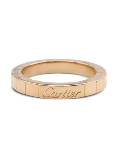 Cartier 18K 로즈 골드 직사각 패널 링