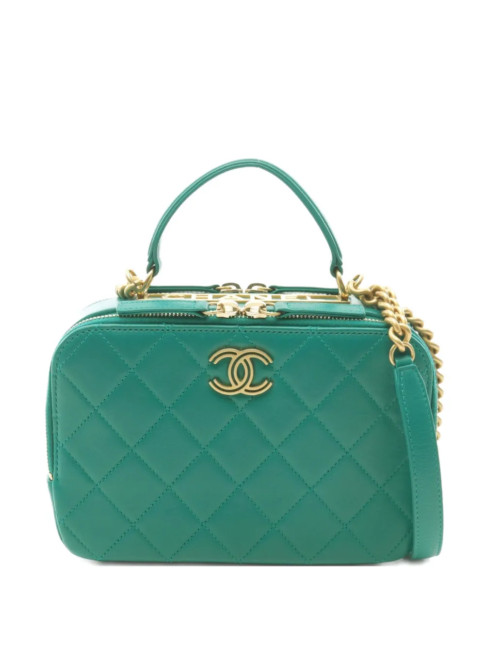 CHANEL Pre-Owned 2019 マトラッセ チェーン ショルダーバッグ - グリーン CHANEL Pre-Owned 2019 マトラッセ チェーン ショルダーバッグ - グリーン