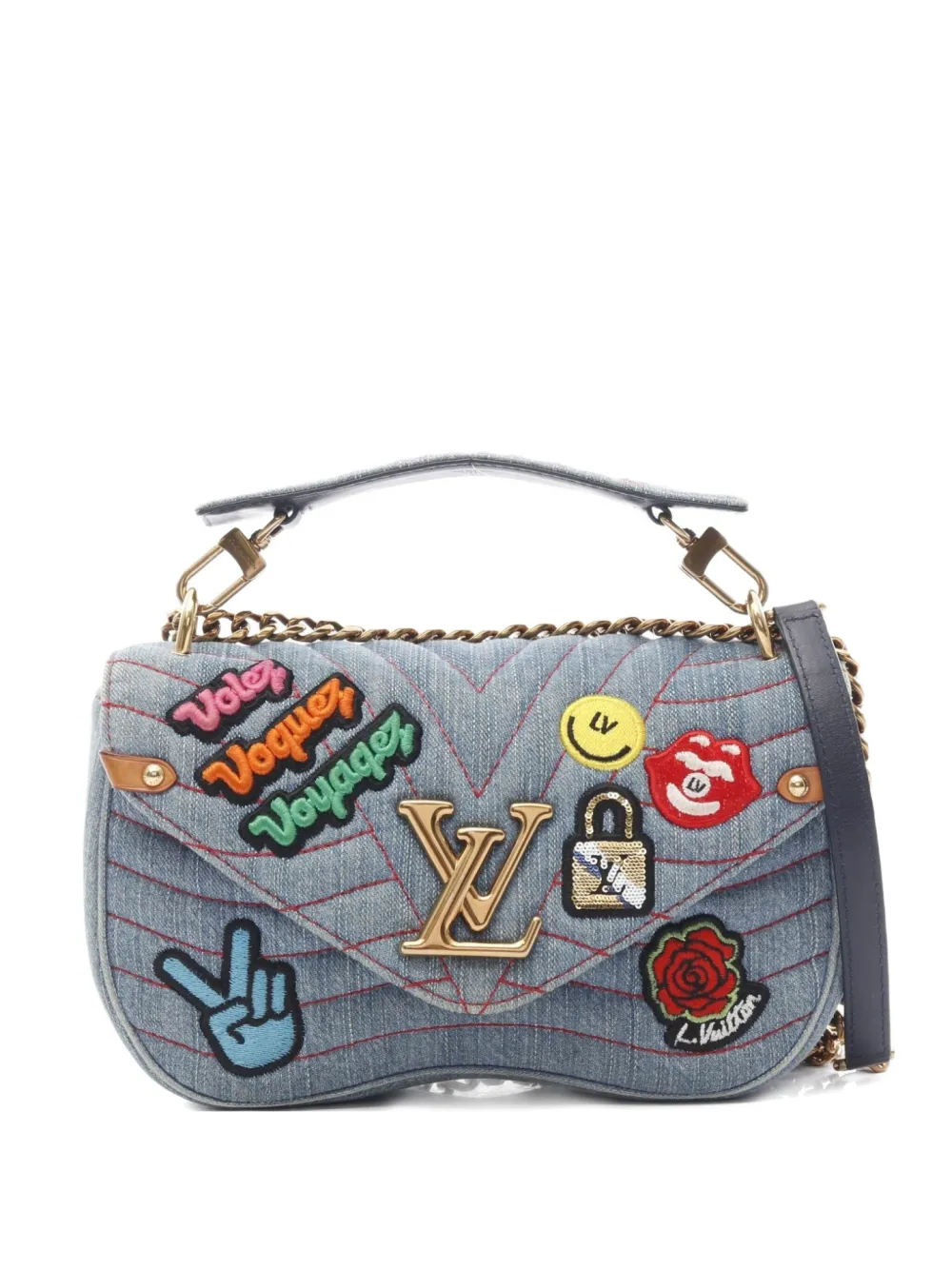Louis Vuitton Pre-Owned 2018 ニューウェーブ チェーン MM ショルダーバッグ - ブルー Louis Vuitton Pre-Owned 2018 ニューウェーブ チェーン MM ショルダーバッグ - ブルー