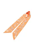 Hermès Pre-Owned 2020s Les Cles A Pois scarf - Orange