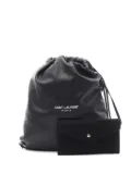 Saint Laurent Pre-Owned 2010s Teddy leather drawstring backpack - Black