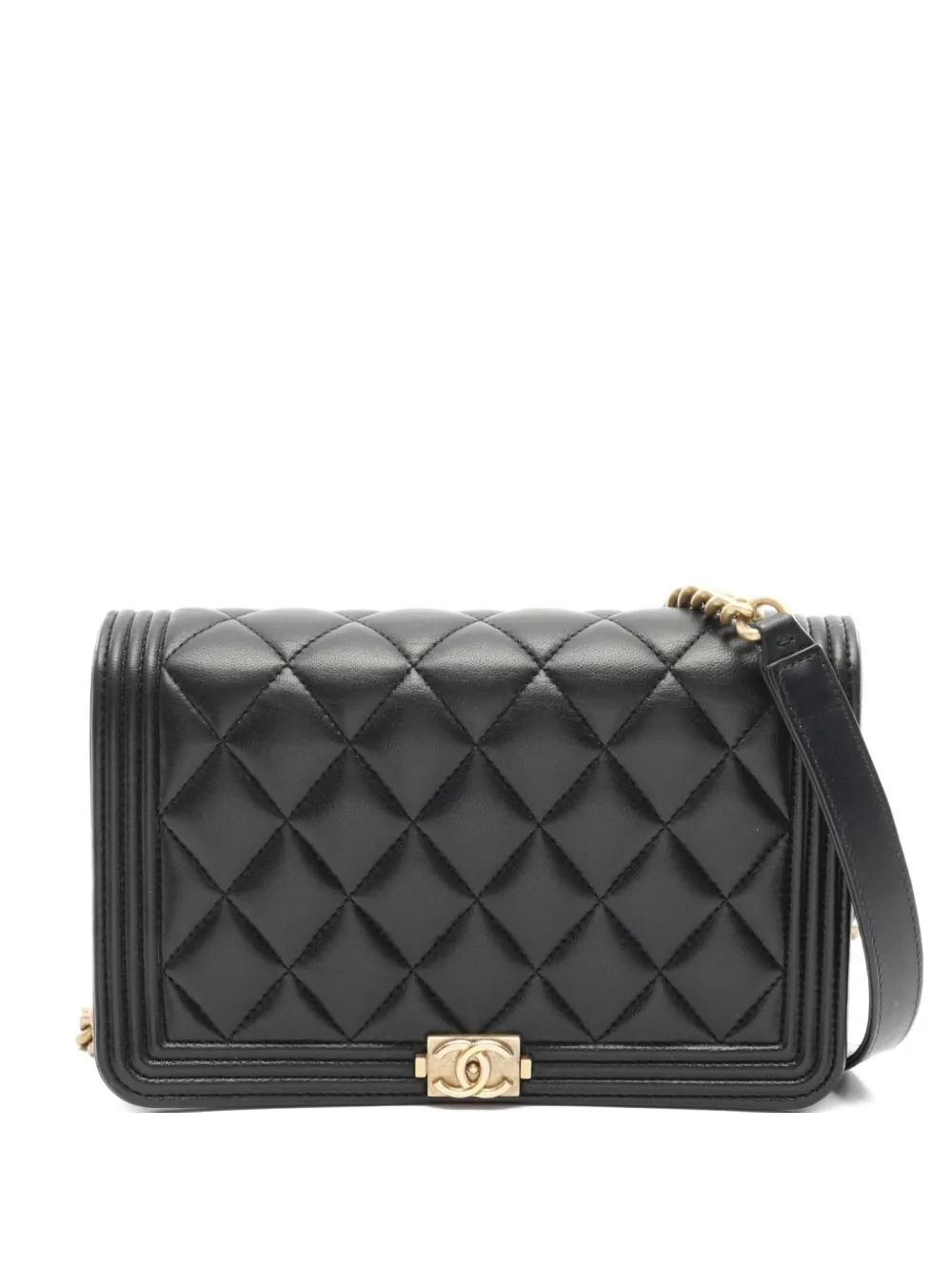 CHANEL Pre-Owned 2020-2021 ボーイ マテラッセ チェーンウォレット - ブラック CHANEL Pre-Owned 2020-2021 ボーイ マテラッセ チェーンウォレット - ブラック