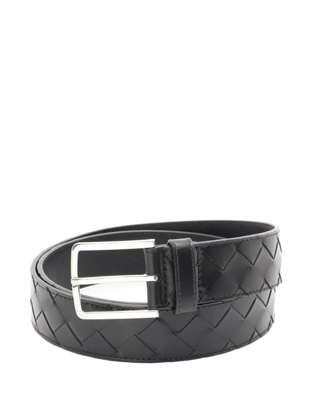 Bottega Veneta Pre-Owned 2020s Intrecciato leather belt | Black | Image 1