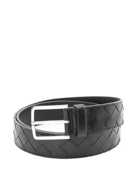 Bottega Veneta Pre-Owned cinturón Intrecciato de piel 2020