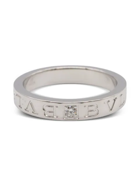 Bvlgari Pre-Owned 2010s 18kt white gold B.Zero1 ring 