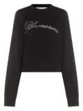 Blumarine crystal-embellished wool sweater - Black
