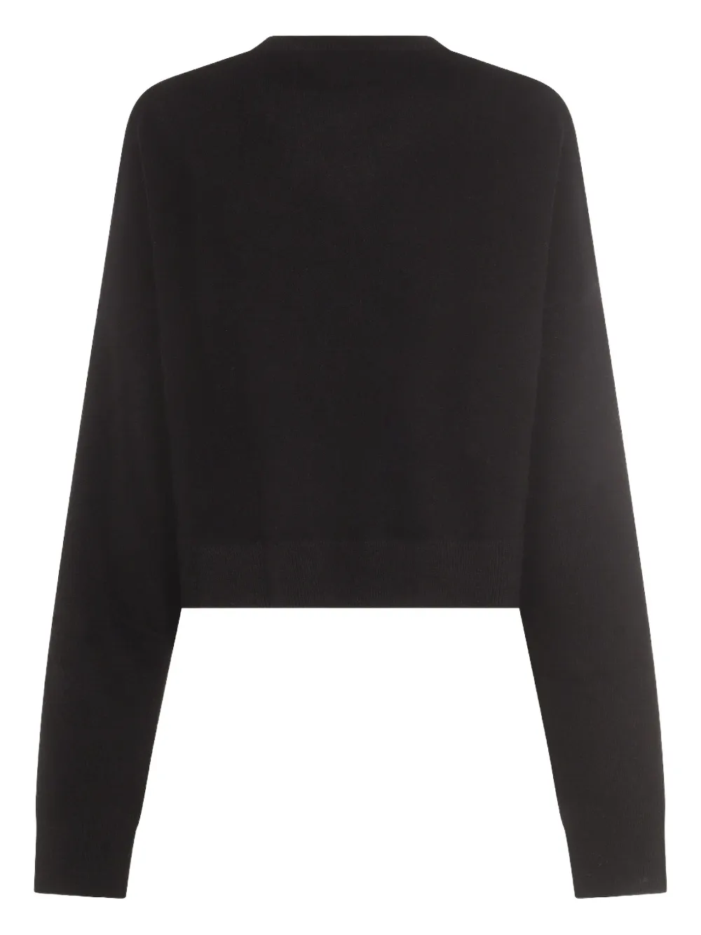 Blumarine crystal-embellished wool sweater Zwart