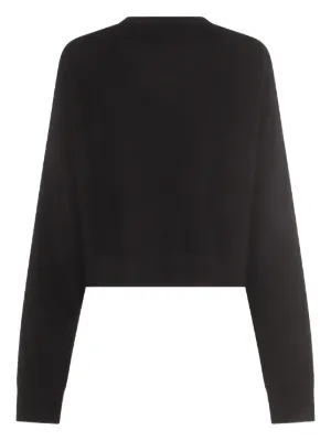 Blumarine - ブルマリン Blumarine ストライプ柄 長袖 ニット セーター XS 黒 Blumarine ウィメンズ ニットウェア通販 - FARFETCH