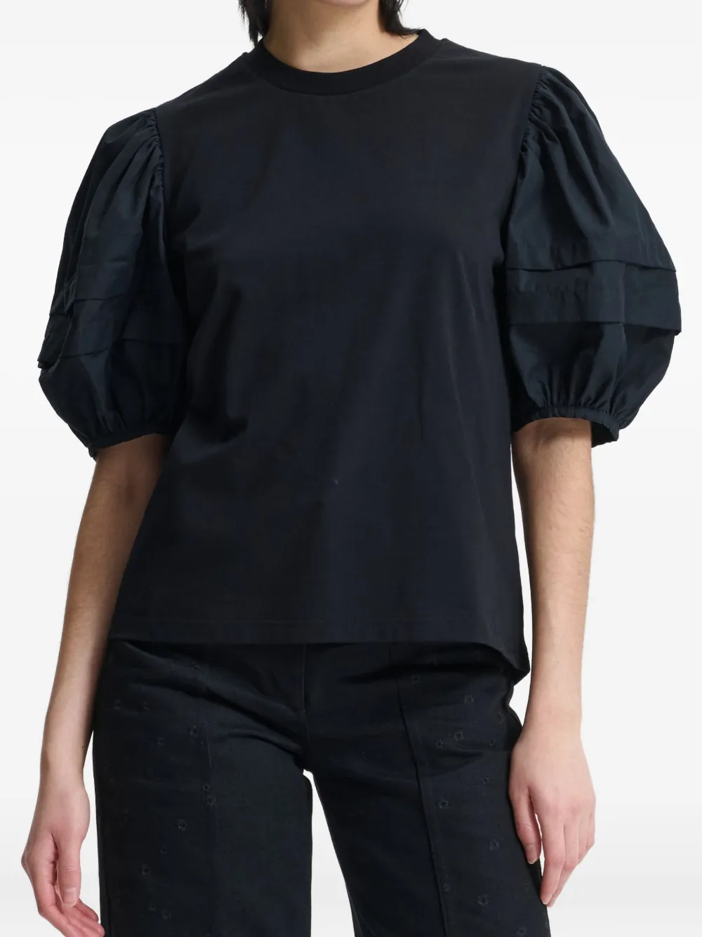 Cecilie Bahnsen puff-sleeve T-shirt Zwart