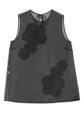 Cecilie Bahnsen Alba flower-embellishment top - Black