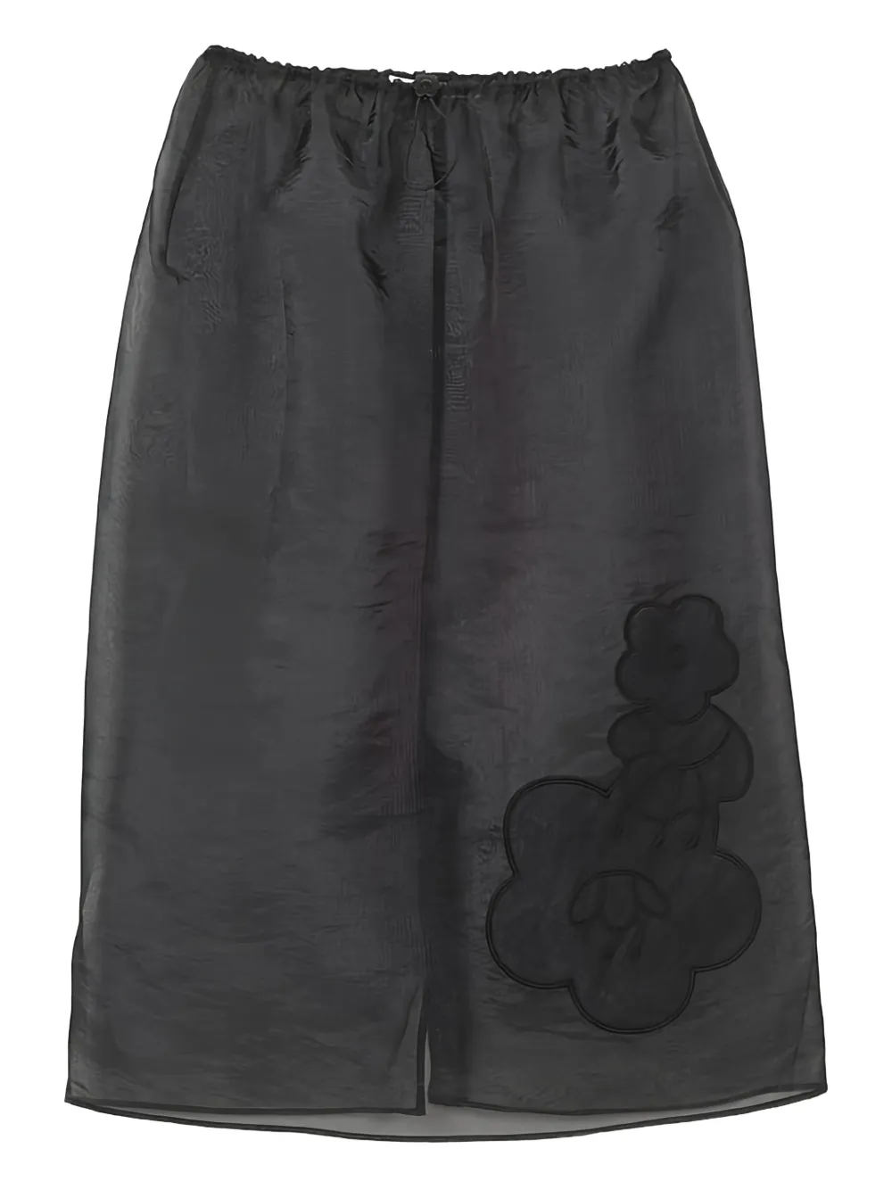 Cecilie Bahnsen Bambi floral-embroidered midi skirt Zwart