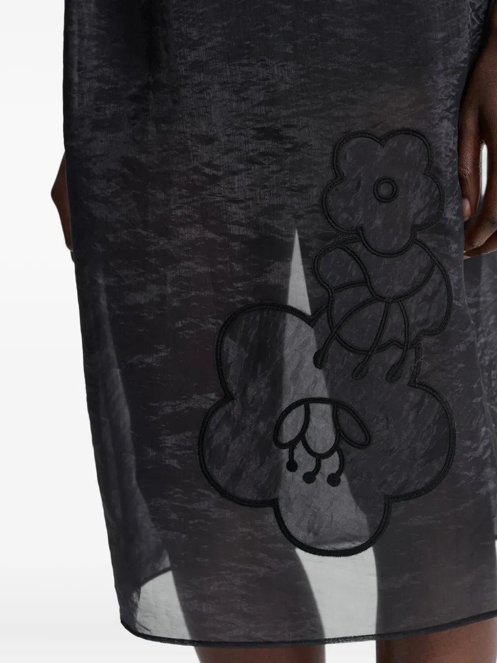 Cecilie Bahnsen Bambi floral-embroidered midi skirt Zwart