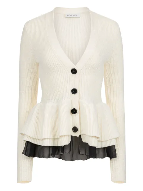 Nina Ricci ruffled wool cardigan