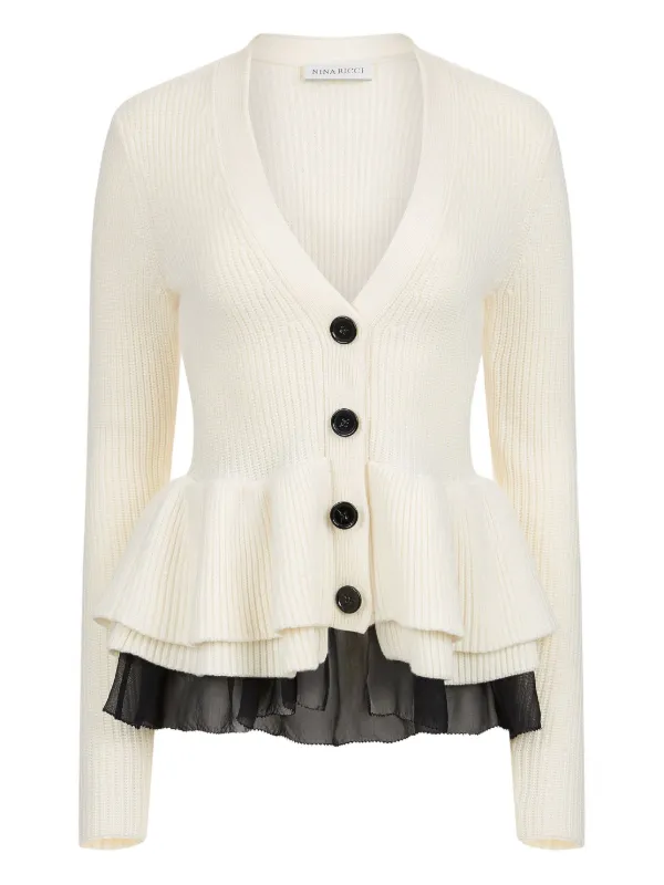 Le cardigan long à volants | Twik | Magasinez des Cardigans pour Femme Le cardigan long à volants | Twik | Magasinez des Cardigans pour Femme