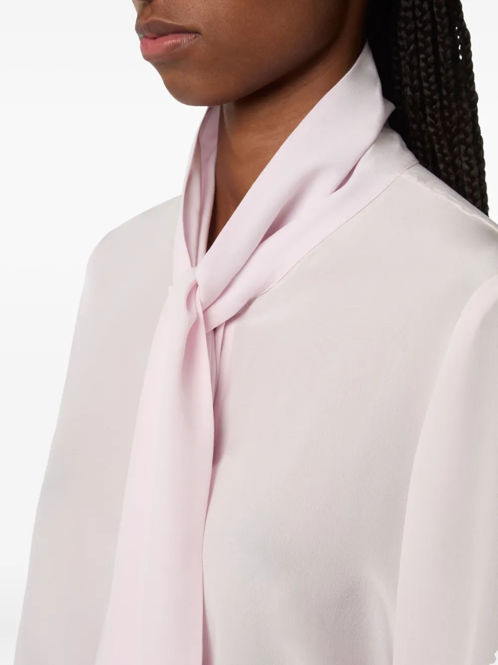Nina Ricci Blouse met gestrikte hals Roze