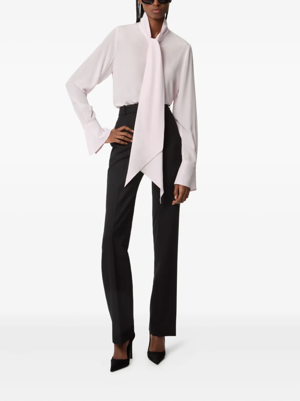 Nina Ricci Blouse met gestrikte hals - Roze