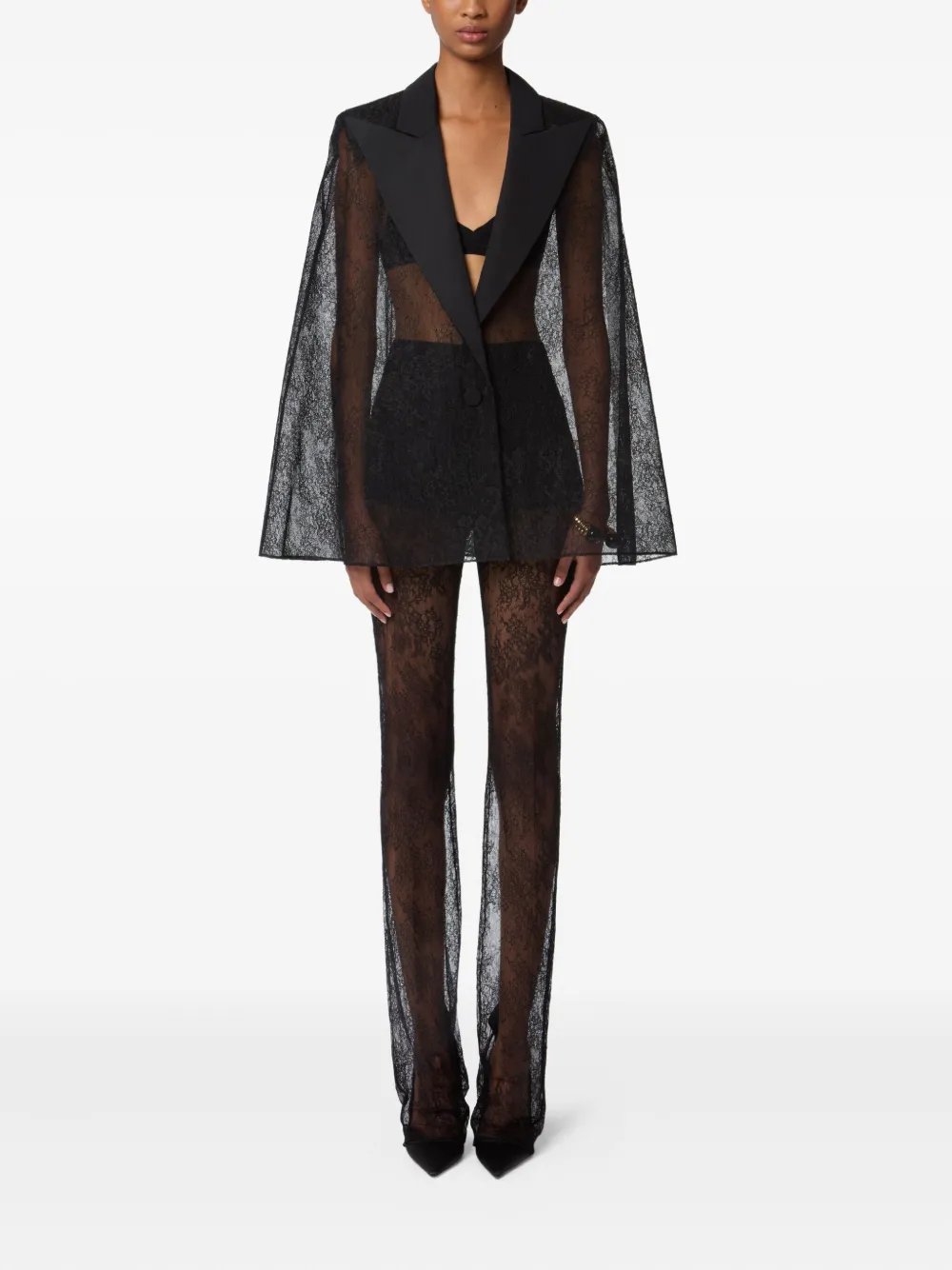 Nina Ricci Broek met kant - Zwart