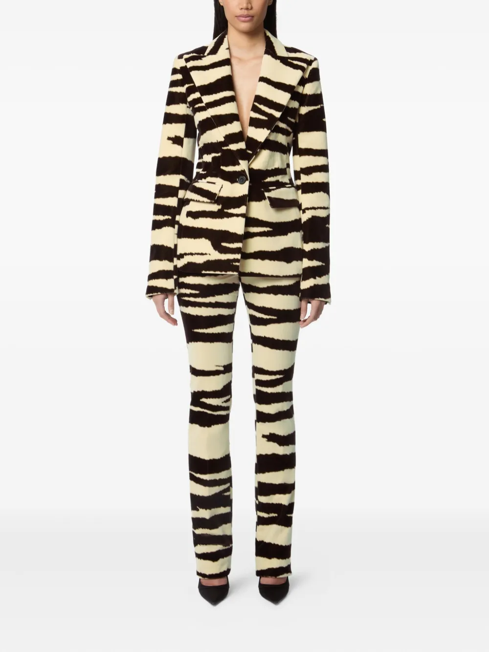 Nina Ricci Blazer met enkele rij knopen Bruin