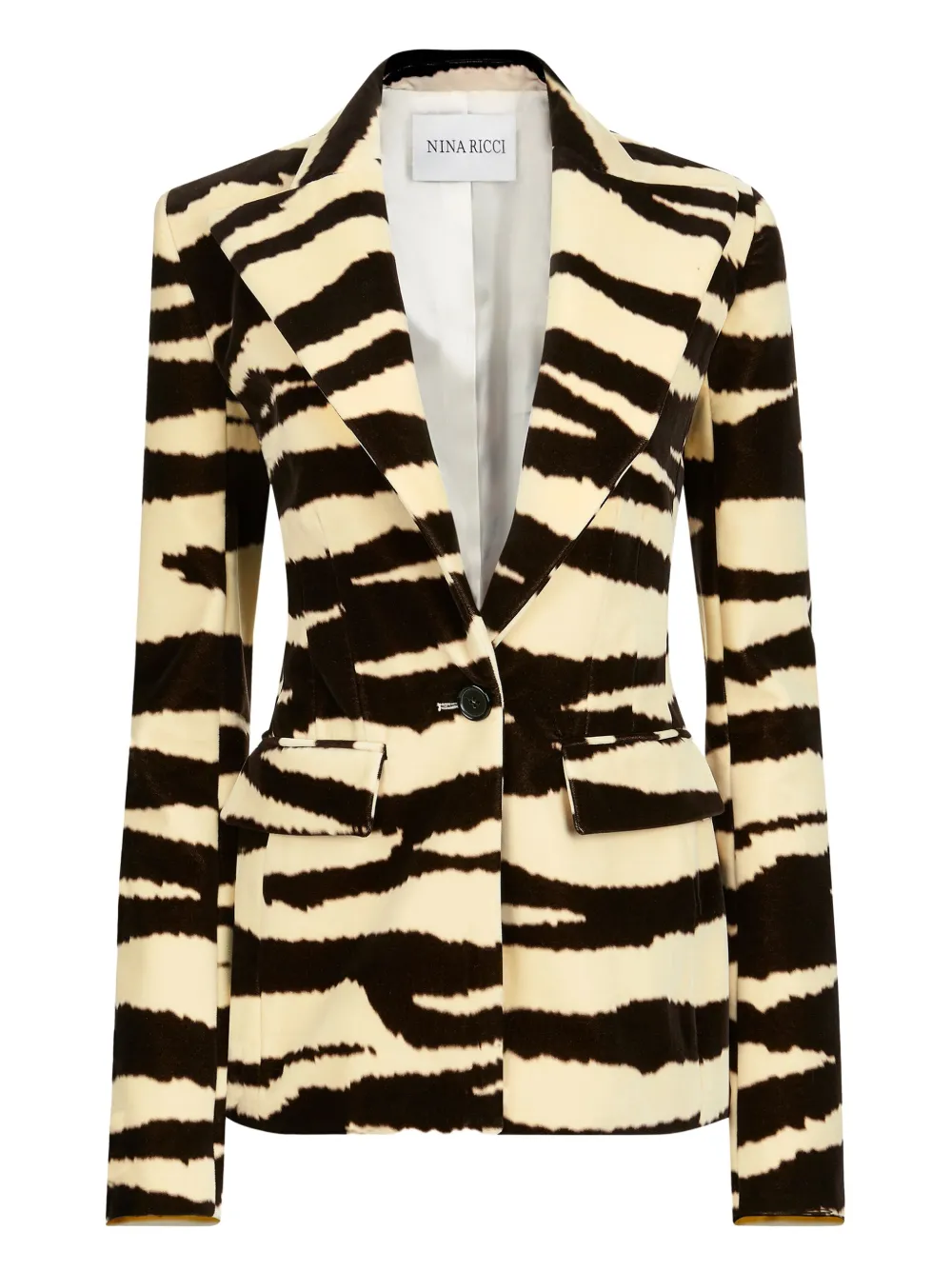Nina Ricci Blazer met enkele rij knopen Bruin