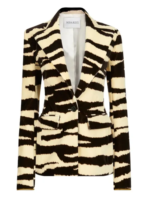 Nina Ricci zebra-print blazer