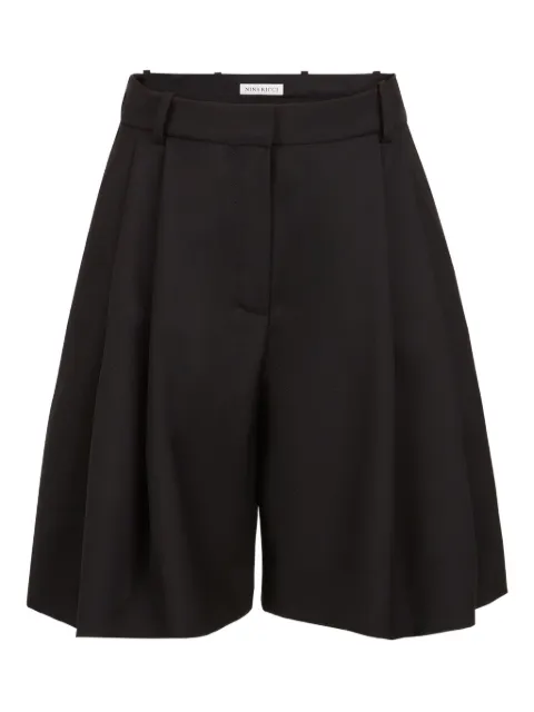Nina Ricci shorts con tiro alto y pinzas
