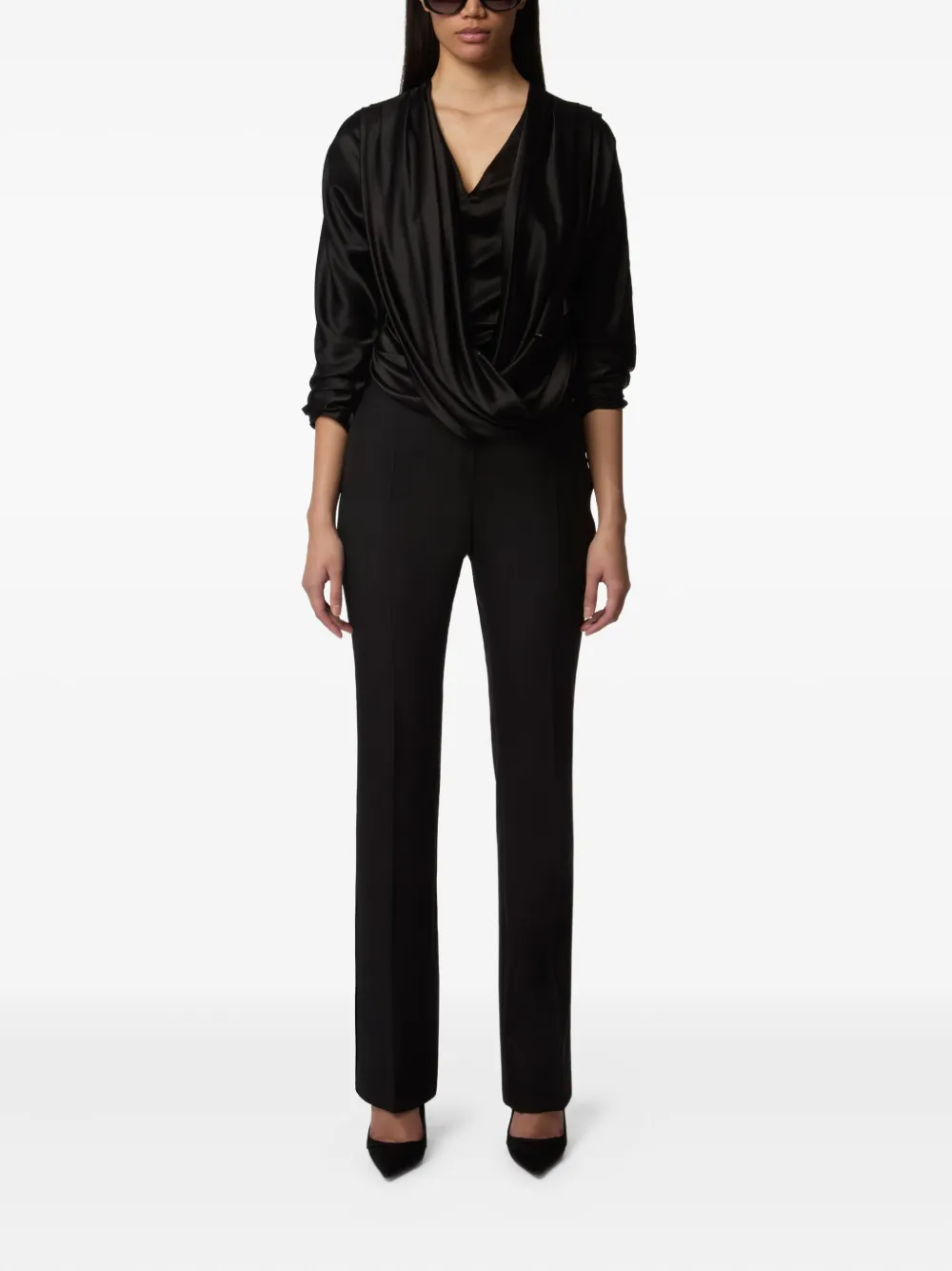 Nina Ricci Top met V-hals - Zwart