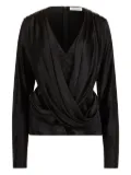 Nina Ricci draped V-neck top - Black