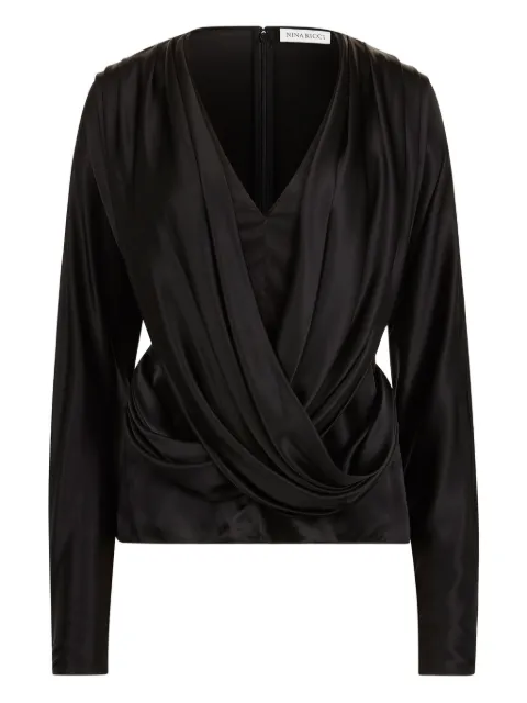 Nina Ricci draped V-neck top