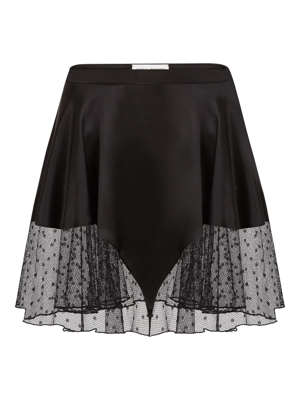 Nina Ricci Satin Lace-trimmed Skirt