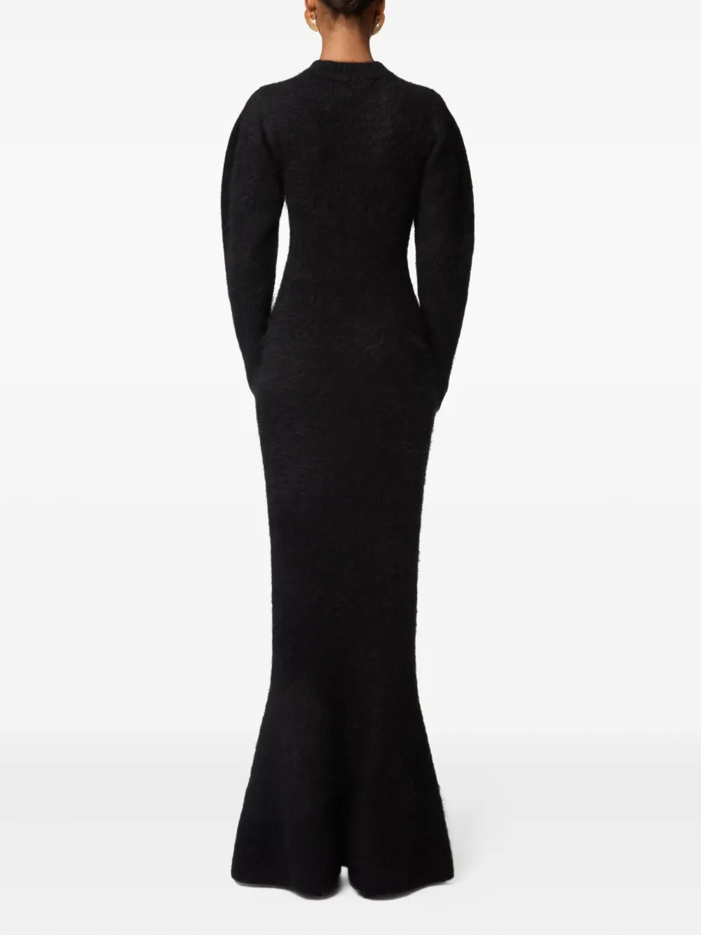 Nina Ricci wool maxi dress Zwart