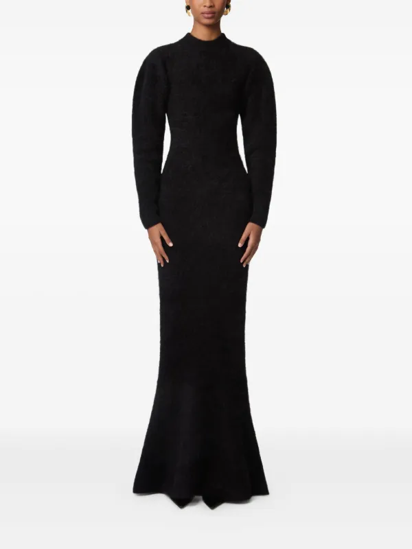 Nina Ricci Wool Maxi Dress Black FARFETCH ID