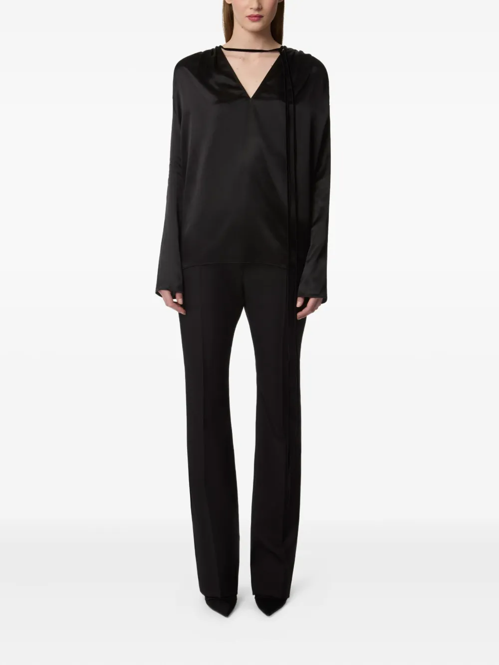 Nina Ricci Top met V-hals - Zwart