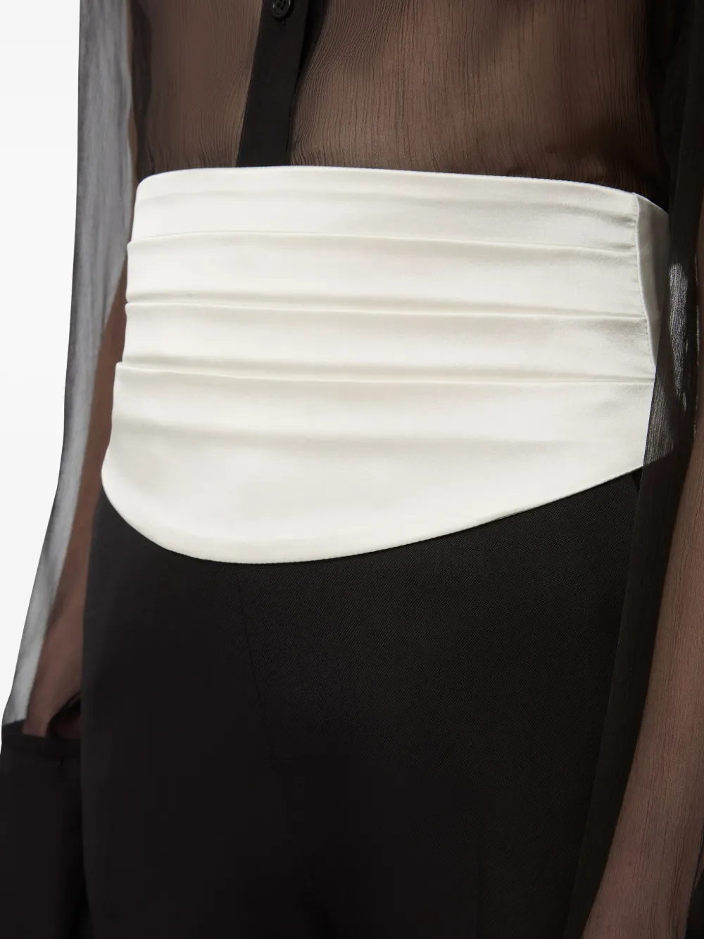 Nina Ricci pleated adjustable belt Wit