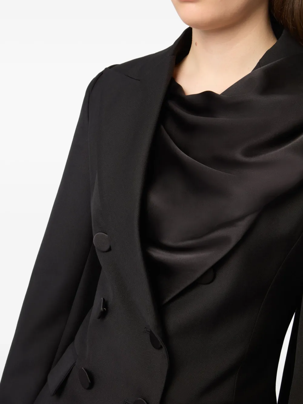 Nina Ricci draped-scarf blazer Zwart