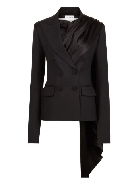 Nina Ricci blazer con mascada drapeada