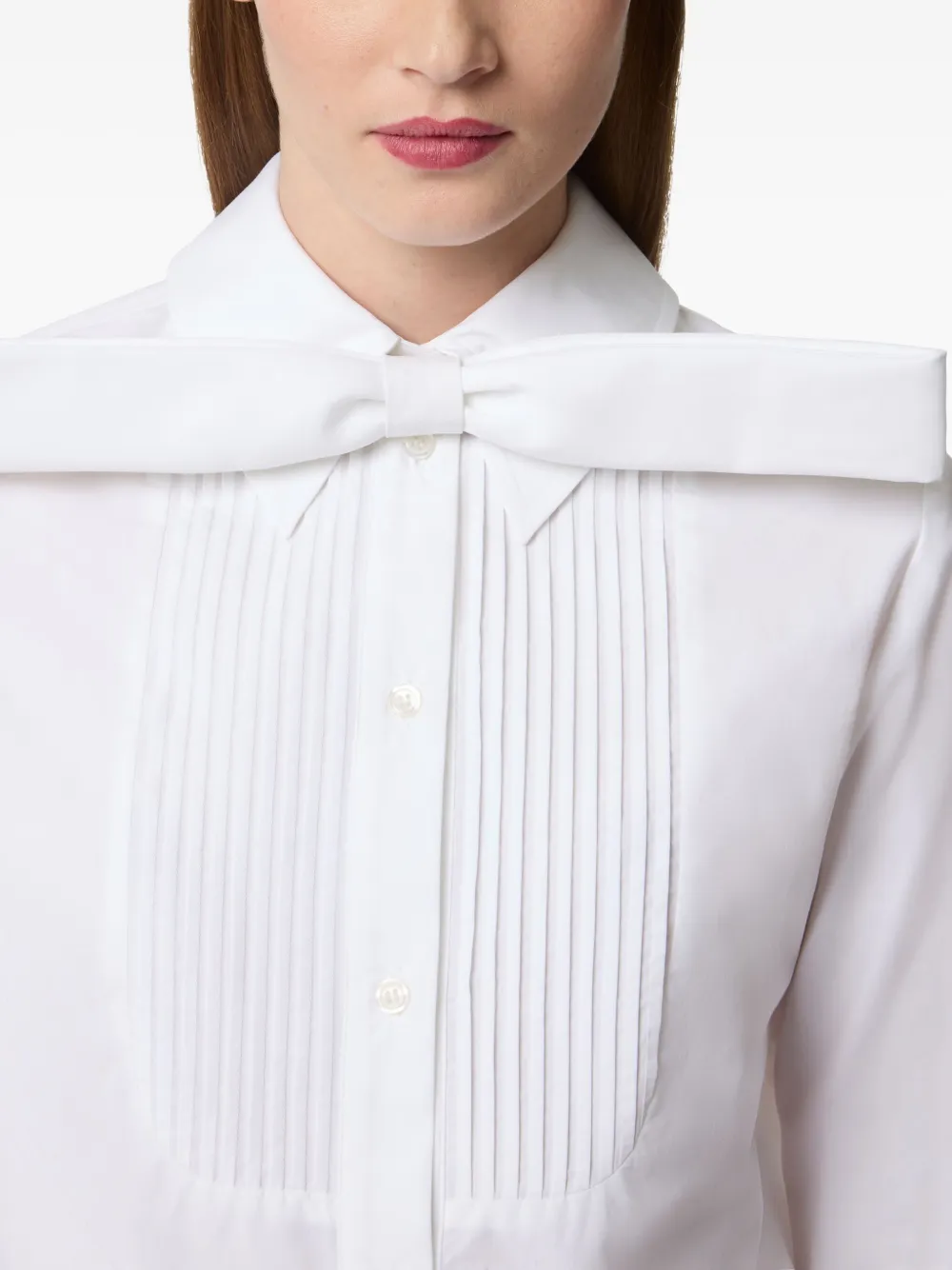 Nina Ricci Cotton Bow Tie In White