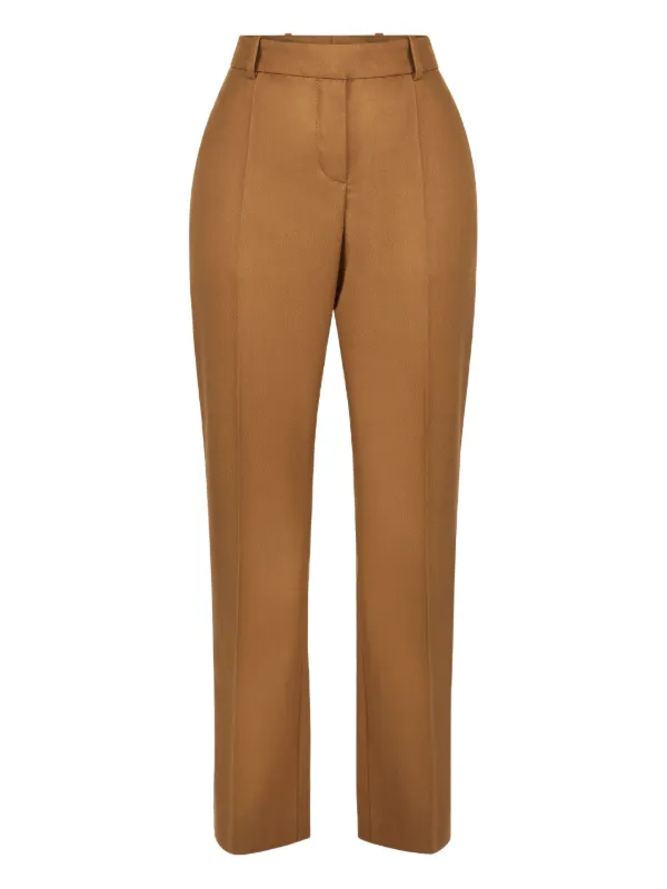 Nina Ricci Gabardine Trousers in Brown