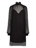 Nina Ricci high-neck balloon-sleeve mini dress - Black