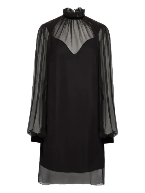 Nina Ricci high-neck balloon-sleeve mini dress