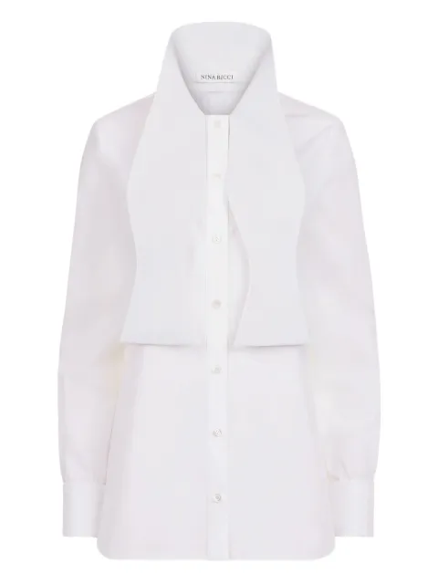 Nina Ricci قميص قطن بياقة كبيرة